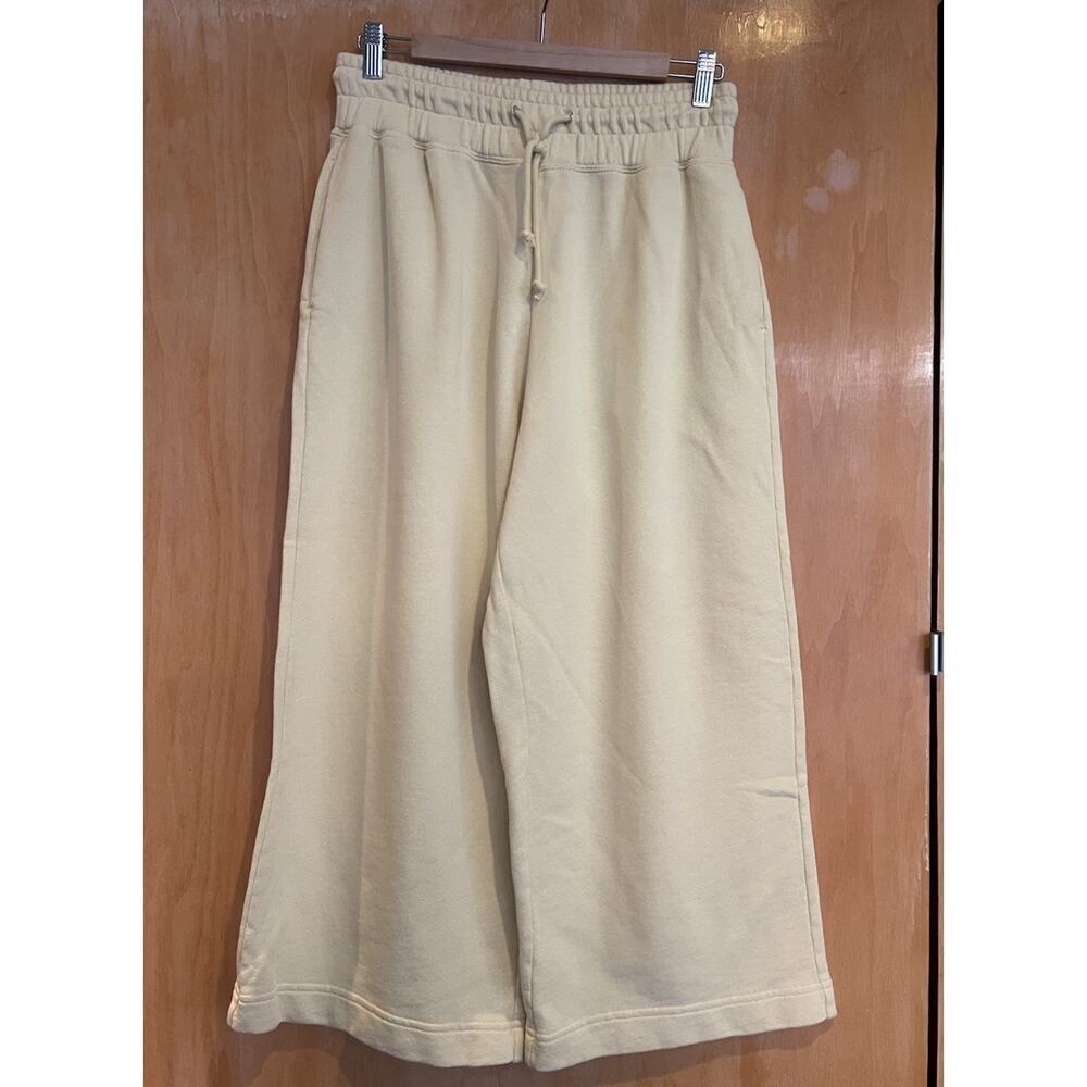 Frame Cropped French Cotton - Terry Track Pants Size L - Picture 4 of 7